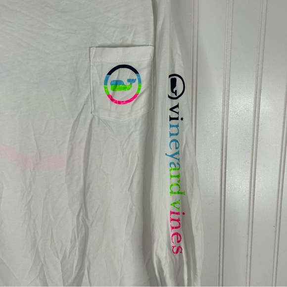 Vineyard Vines Kids Long Sleeve Logo Tee Shirt Size Small - Picture 2 of 4